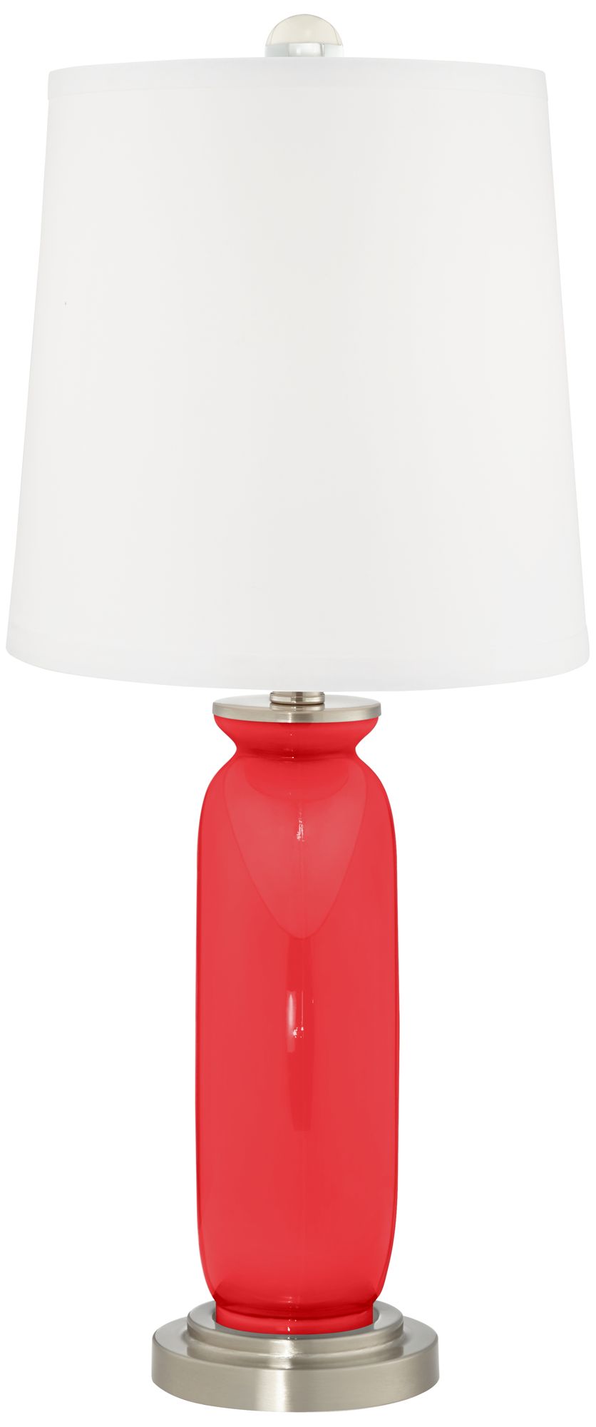 Image 4 Color Plus Carrie 26 1/2" Poppy Red Table Lamps Set of 2 more views