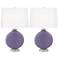 Color Plus Carrie 26 1/2" Purple Haze Table Lamps Set of 2
