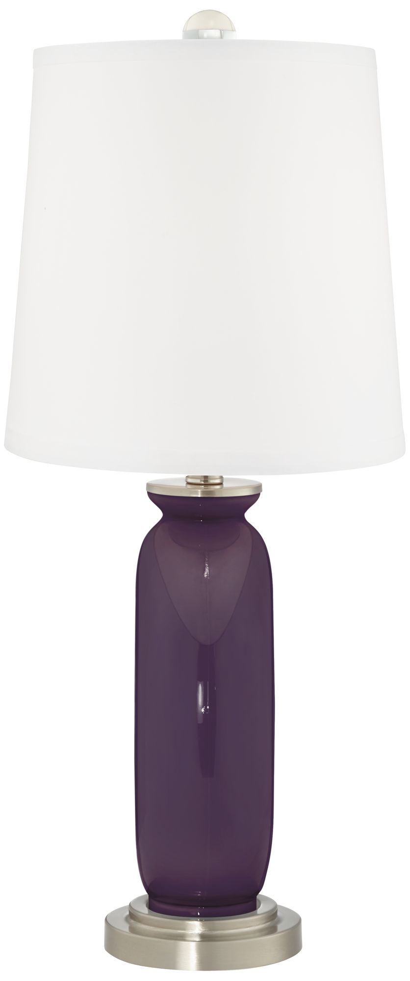 Image 4 Color Plus Carrie 26 1/2" Quixotic Plum Purple Table Lamp Set of 2 more views