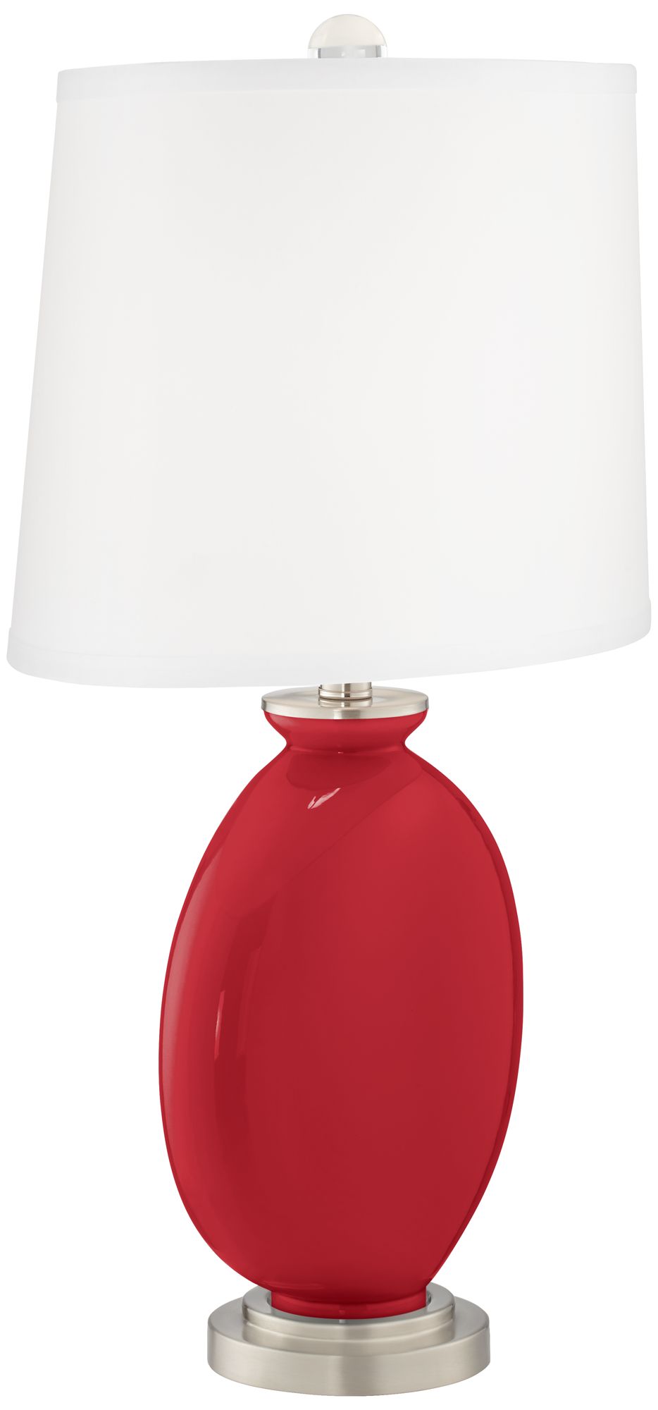 Image 3 Color Plus Carrie 26 1/2" Ribbon Red Table Lamps Set of 2 more views