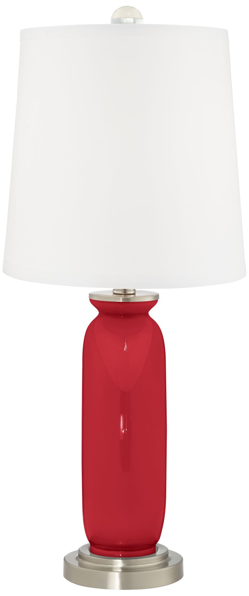 Image 4 Color Plus Carrie 26 1/2" Ribbon Red Table Lamps Set of 2 more views