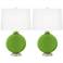 Color Plus Carrie 26 1/2" Rosemary Green Table Lamps Set of 2