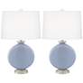 2_Color Plus Carrie 26 1/2" Sky Blue Table Lamp Set of 2