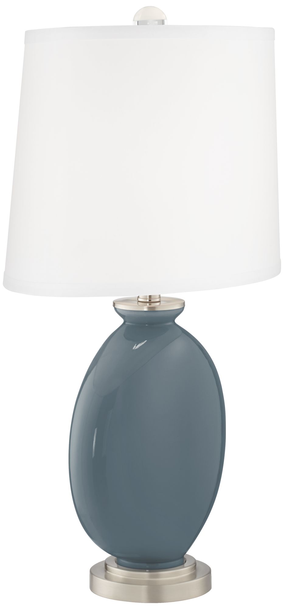 Image 3 Color Plus Carrie 26 1/2" Smoky Blue Table Lamps Set of 2 more views