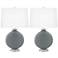 Color Plus Carrie 26 1/2" Software Gray Table Lamps Set of 2