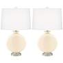 2_Color Plus Carrie 26 1/2" Steamed Milk White Table Lamps Set of 2