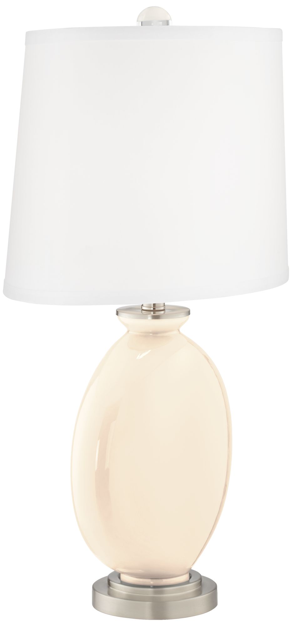 Image 3 Color Plus Carrie 26 1/2" Steamed Milk White Table Lamps Set of 2 more views