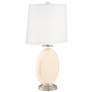 Color Plus Carrie 26 1/2" Steamed Milk White Table Lamps Set of 2