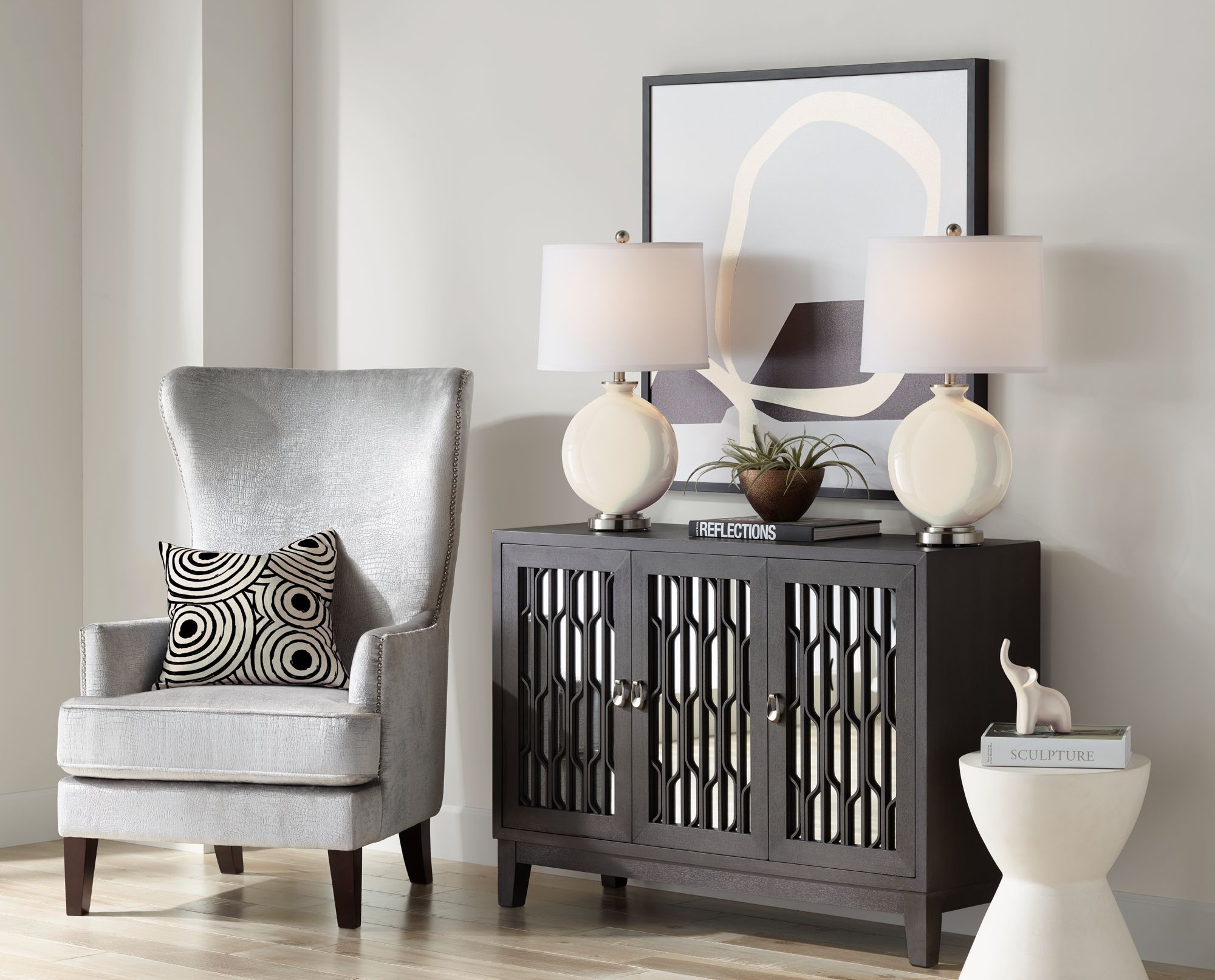 Image 5 Color Plus Carrie 26 1/2" Steamed Milk White Table Lamps Set of 2 more views