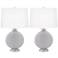 Color Plus Carrie 26 1/2" Swanky Gray Table Lamps Set of 2