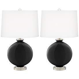 Image2 of Color Plus Carrie 26 1/2" Tricorn Black Table Lamps Set of 2