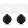 Color Plus Carrie 26 1/2" Tricorn Black Table Lamps Set of 2