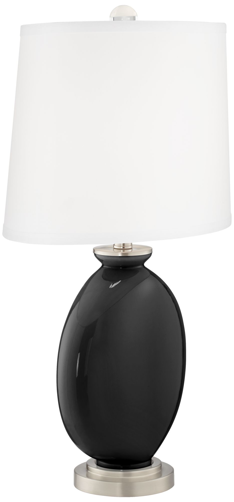 Image 3 Color Plus Carrie 26 1/2" Tricorn Black Table Lamps Set of 2 more views