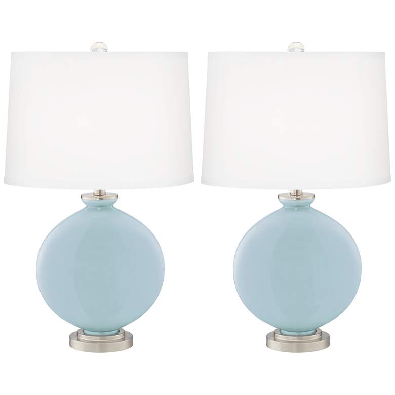 Image 2 Color Plus Carrie 26 1/2" Vast Sky Blue Table Lamps Set of 2