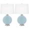 Color Plus Carrie 26 1/2" Vast Sky Blue Table Lamps Set of 2