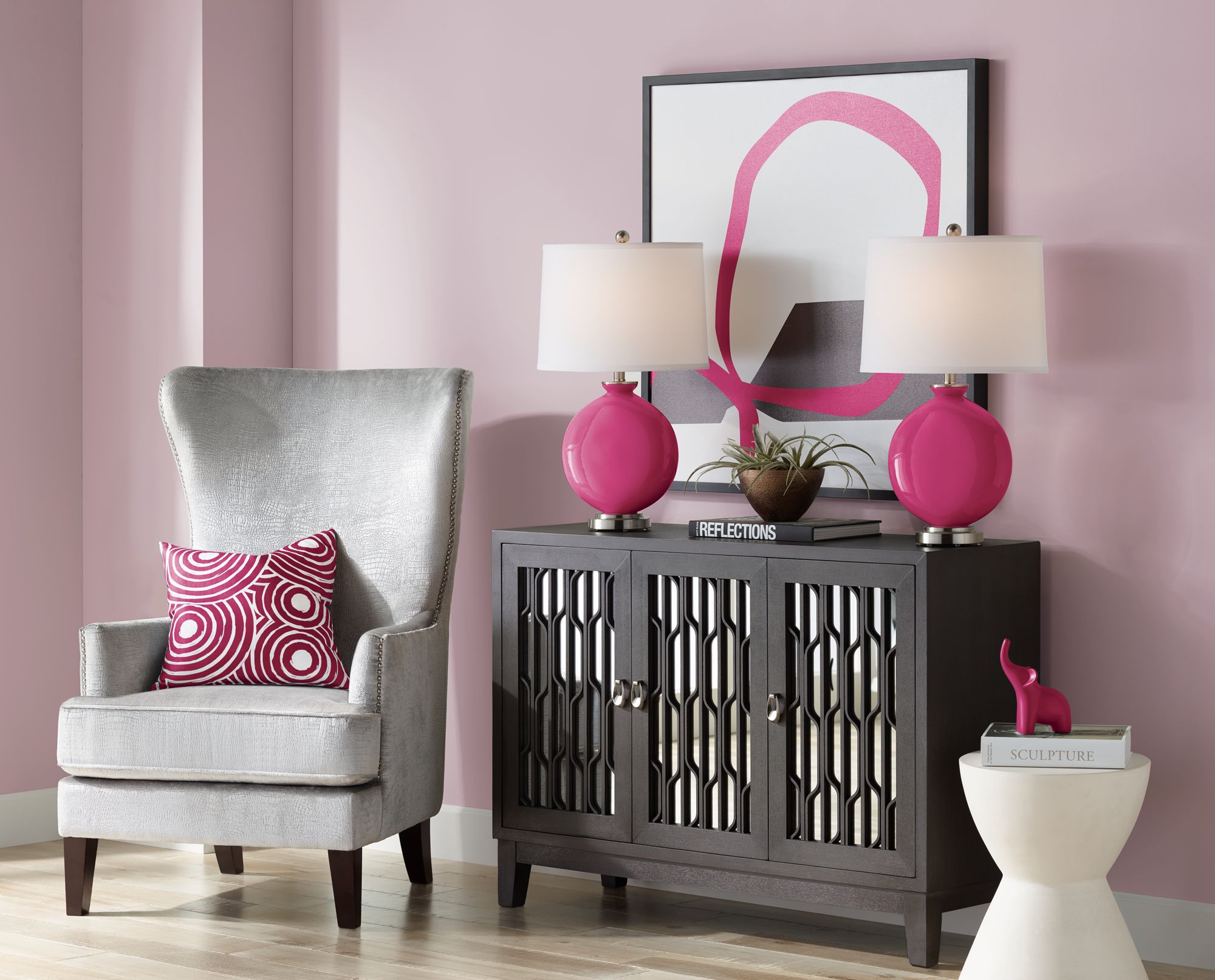 Image 5 Color Plus Carrie 26 1/2" Vivacious Pink Table Lamps Set of 2 more views