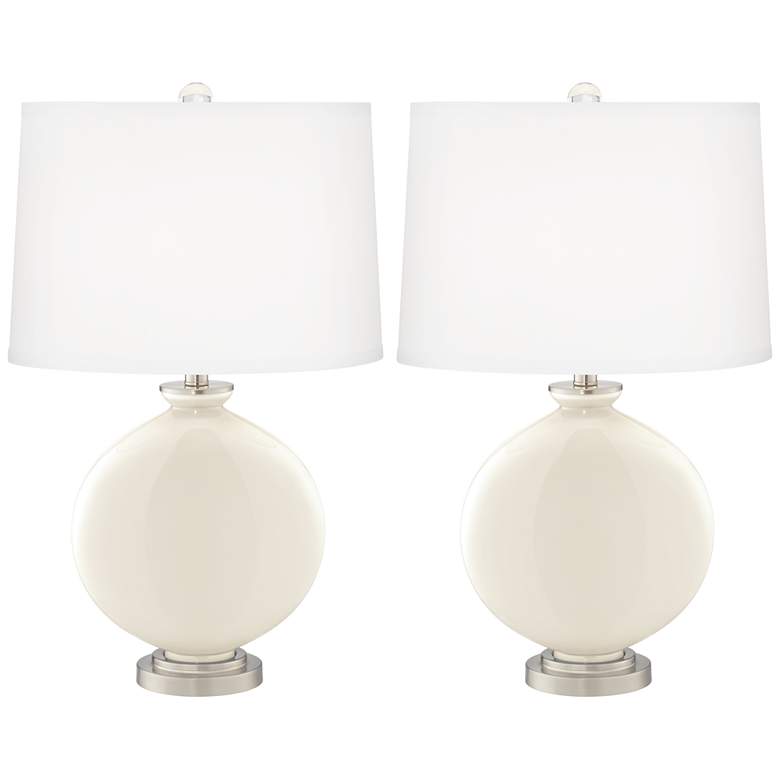 Image 2 Color Plus Carrie 26 1/2" West Highland White Table Lamps Set of 2