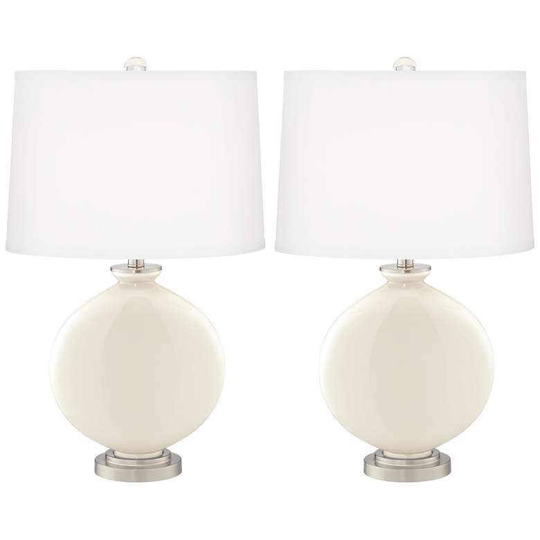 Image 2 Color Plus Carrie 26 1/2" West Highland White Table Lamps Set of 2