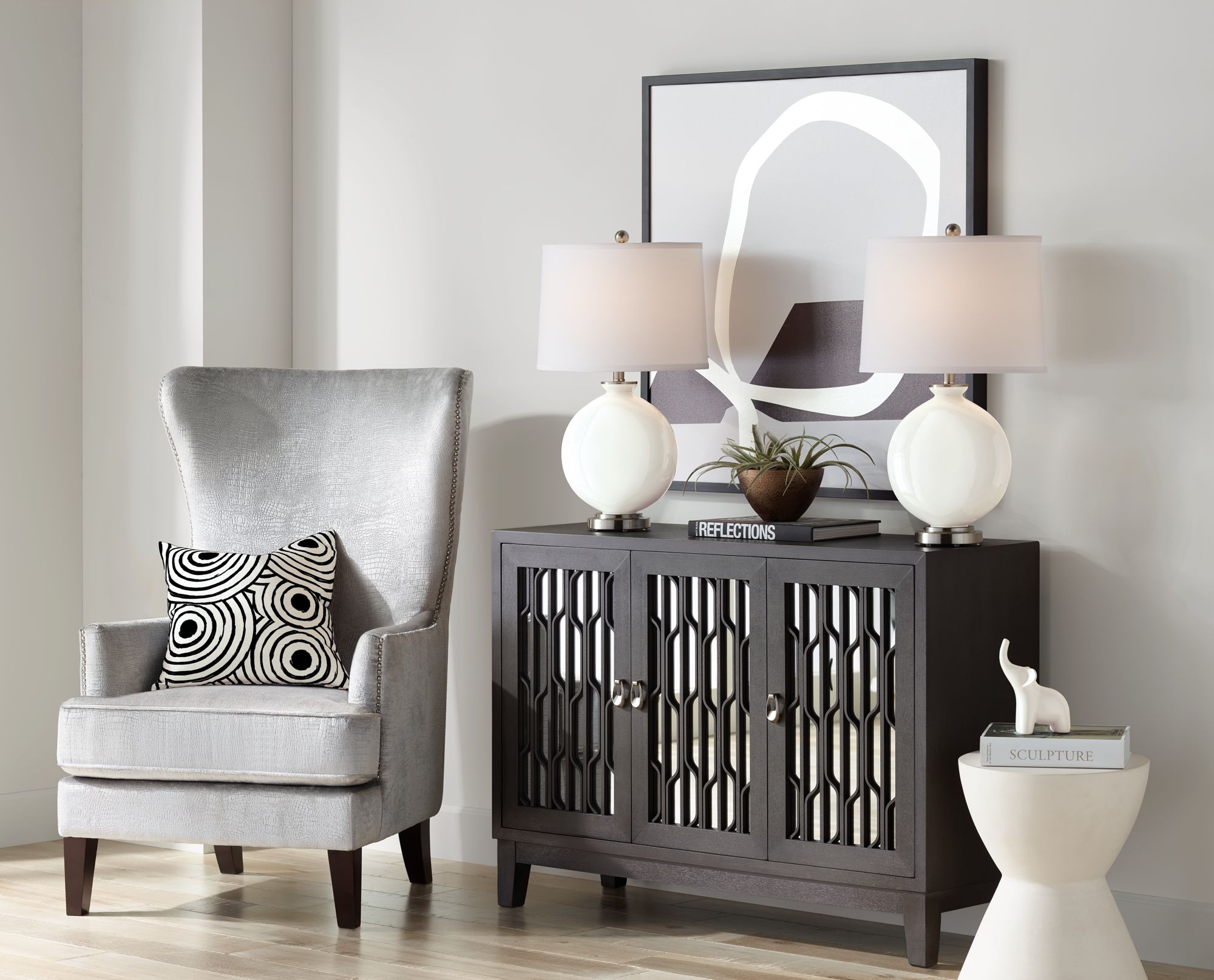 Image 5 Color Plus Carrie 26 1/2" West Highland White Table Lamps Set of 2 more views