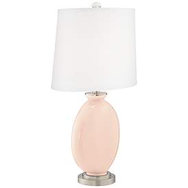 Image3 of Color Plus Carrie 26 1/2 Linen Pink Table Lamps Set of 2 more views