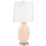 Color Plus Carrie 26 1/2 Linen Pink Table Lamps Set of 2
