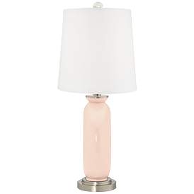 Image4 of Color Plus Carrie 26 1/2 Linen Pink Table Lamps Set of 2 more views