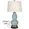 Color Plus Double Gourd 28 3/4" Aqua-Sphere Blue Lamp with USB Base