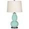 Color Plus Double Gourd 28 3/4" Cay Blue Table Lamp