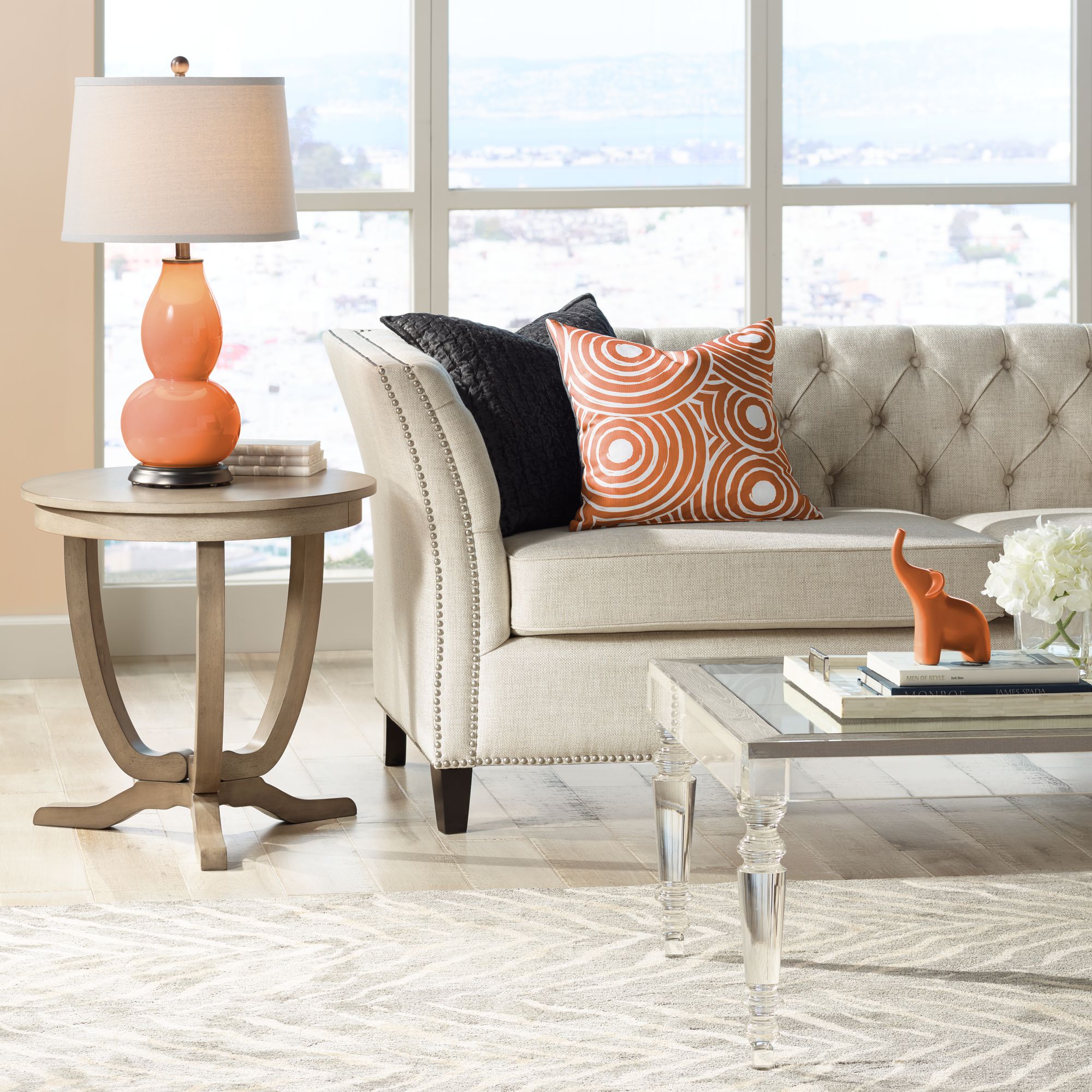 Image 3 Color Plus Double Gourd 28 3/4" Celosia Orange Table Lamp more views