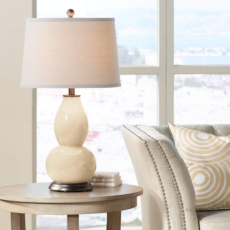 Image 1 Color Plus Double Gourd 28 3/4" Colonial Tan Table Lamp