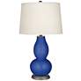 Color Plus Double Gourd 28 3/4" Dazzling Blue Glass Table Lamp