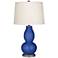 Color Plus Double Gourd 28 3/4" Dazzling Blue Glass Table Lamp