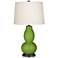 Color Plus Double Gourd 28 3/4" Gecko Green Table Lamp