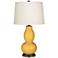 Color Plus Double Gourd 28 3/4" Goldenrod Yellow Table Lamp