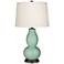 Color Plus Double Gourd 28 3/4" Grayed Jade Green Table Lamp