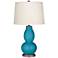 Color Plus Double Gourd 28 3/4" High Caribbean Sea Blue Table Lamp