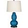 Color Plus Double Gourd 28 3/4" High Coastal Mykonos Blue Table Lamp