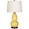 Color Plus Double Gourd 28 3/4" High Daffodil Yellow Table Lamp