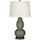 Color Plus Double Gourd 28 3/4" High Deep Lichen Green Table Lamp