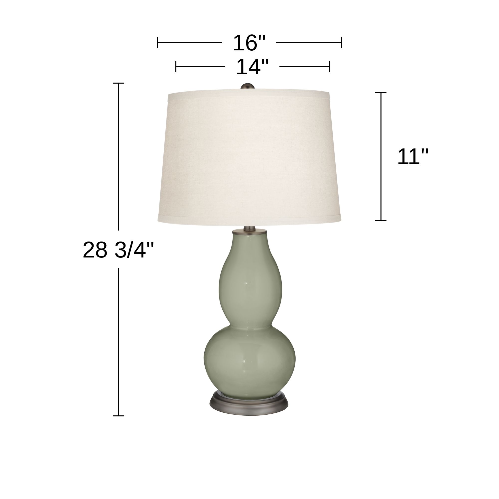 Image 3 Color Plus Double Gourd 28 3/4" High Evergreen Fog Table Lamp more views