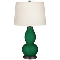 Color Plus Double Gourd 28 3/4" High Greens Table Lamp
