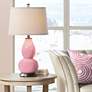 1_Color Plus Double Gourd 28 3/4" High Haute Pink Table Lamp
