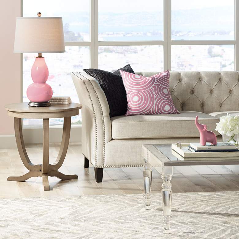 Image 3 Color Plus Double Gourd 28 3/4" High Haute Pink Table Lamp more views