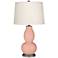 Color Plus Double Gourd 28 3/4" High Mellow Coral Pink Table Lamp