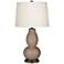 Color Plus Double Gourd 28 3/4" High Mocha Brown Table Lamp
