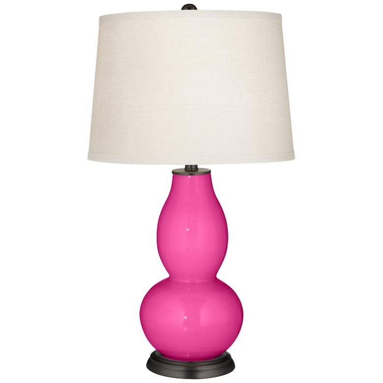 Image 2 Color Plus Double Gourd 28 3/4" High Modern Fuchsia Pink Table Lamp