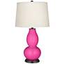 2_Color Plus Double Gourd 28 3/4" High Modern Fuchsia Pink Table Lamp