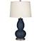 Color Plus Double Gourd 28 3/4" High Naval Blue Table Lamp