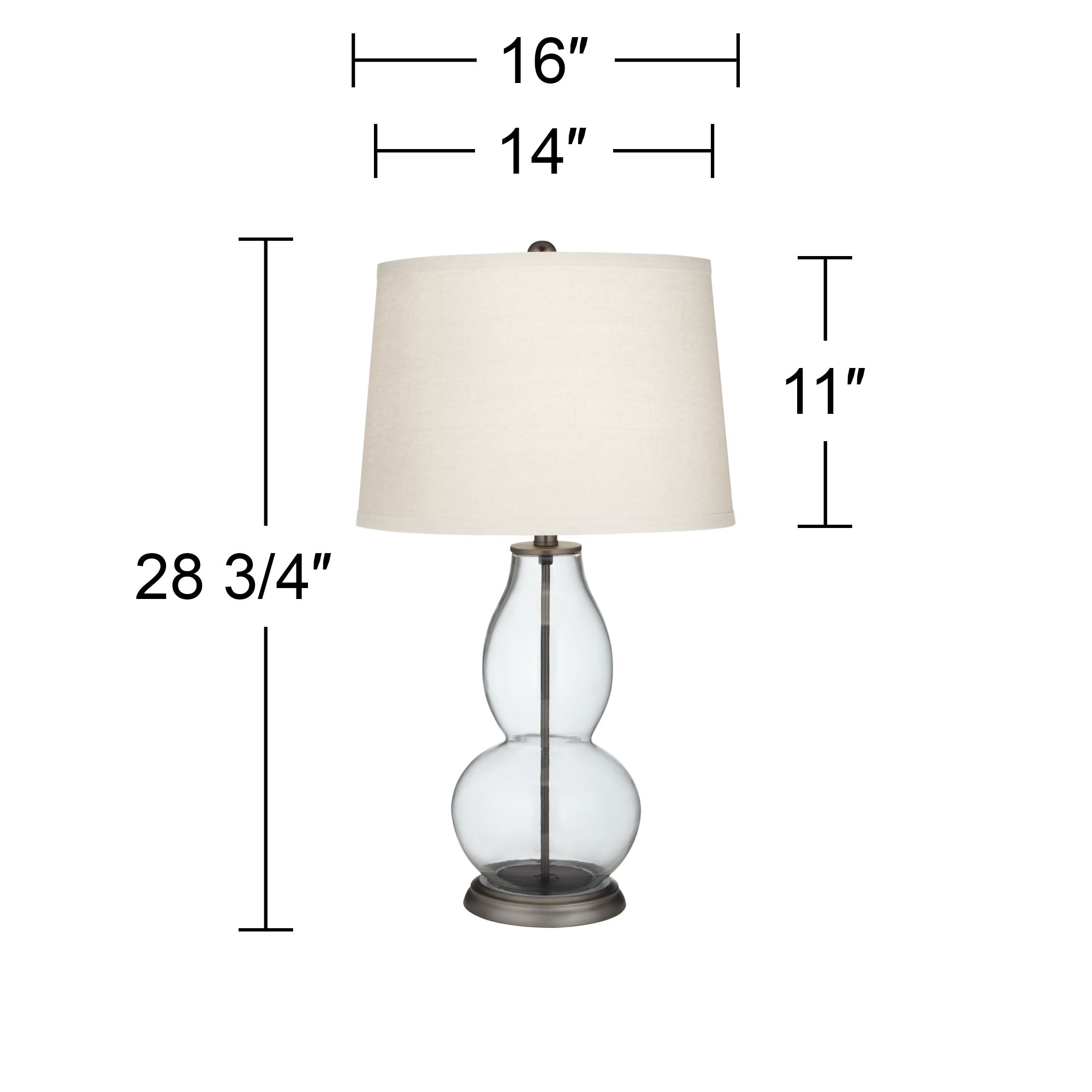 Image 4 Color Plus Double Gourd 28 3/4" High Naval Blue Table Lamp more views