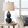 1_Color Plus Double Gourd 28 3/4" High Night Black Table Lamp